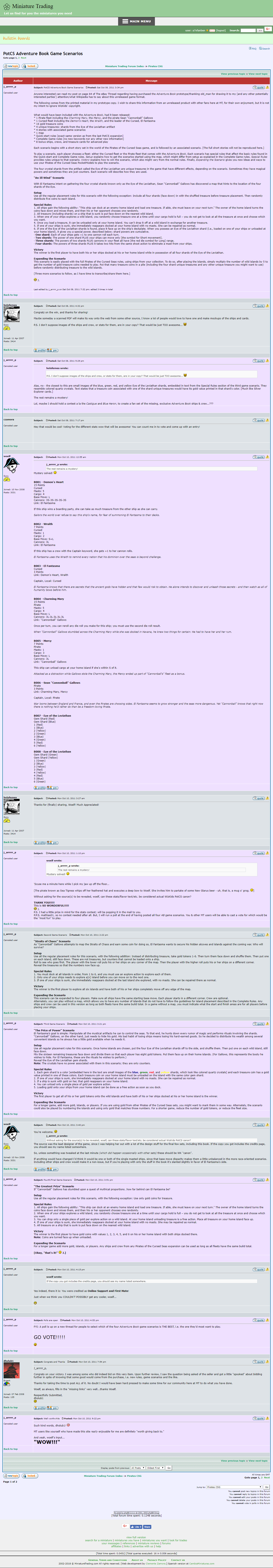 Pirates CSG Adventure Book thread at Miniature Trading Page 1