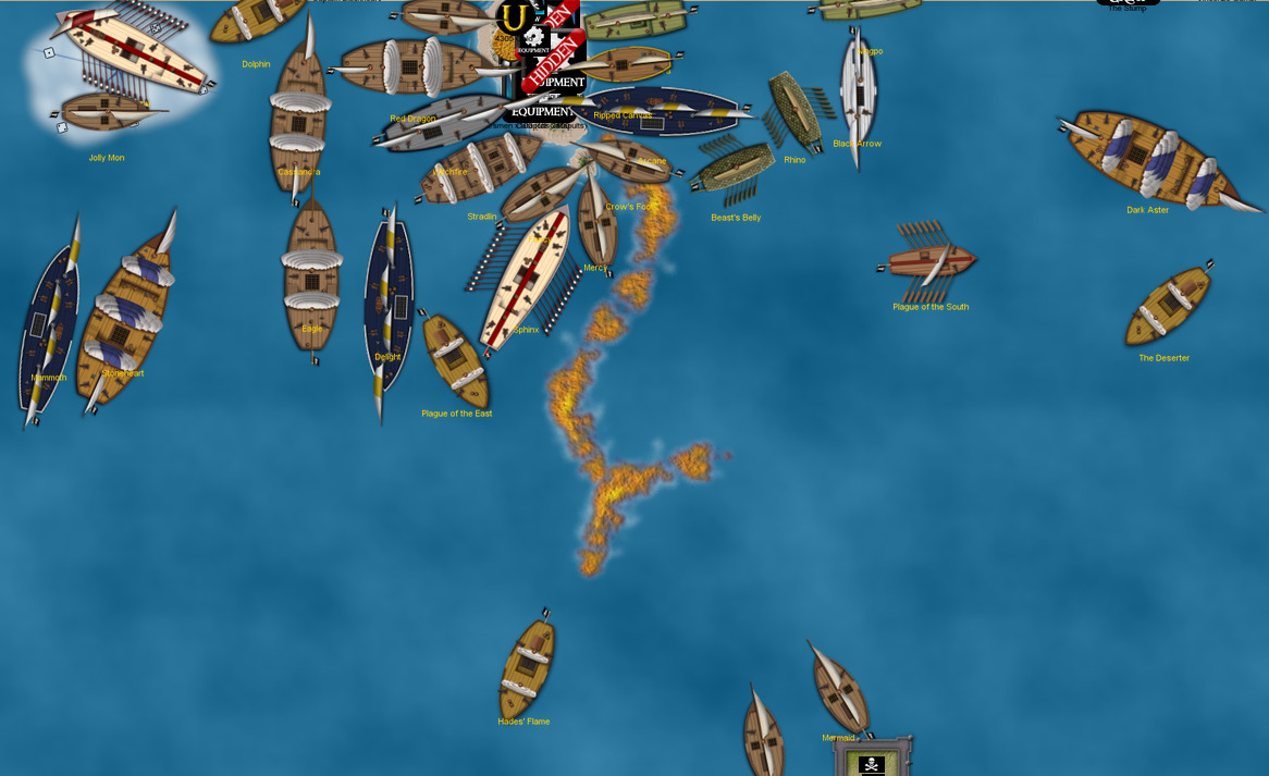 Northern half: (8 ships, 155 points)