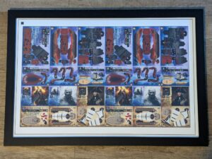 Framed Uncut Sheet of Cursed Mega Pack and HMS Victory 1