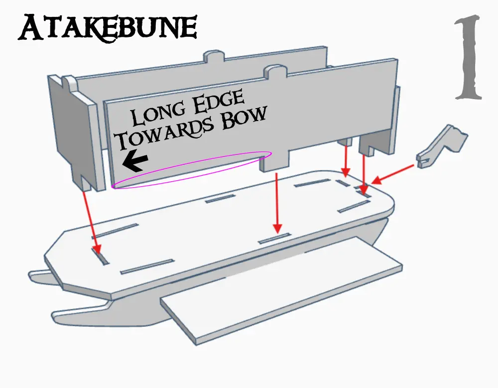Atakebune assembly diagram for Pirates CSG
